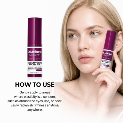 Calcium Volume Lip Balm and Eye Patches Set