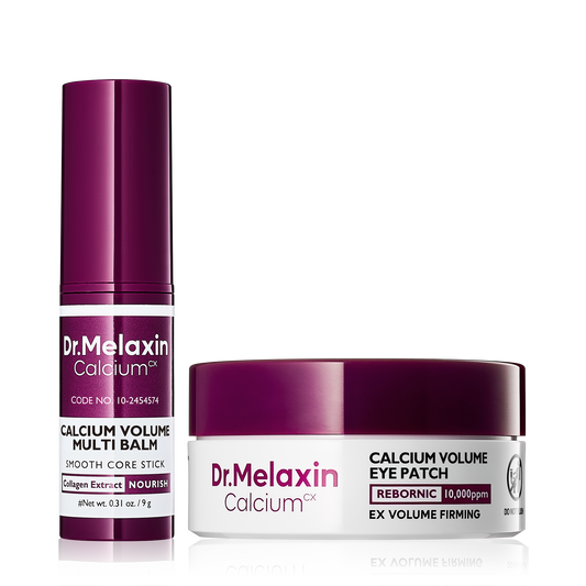 Calcium Volume Lip Balm and Eye Patches Set