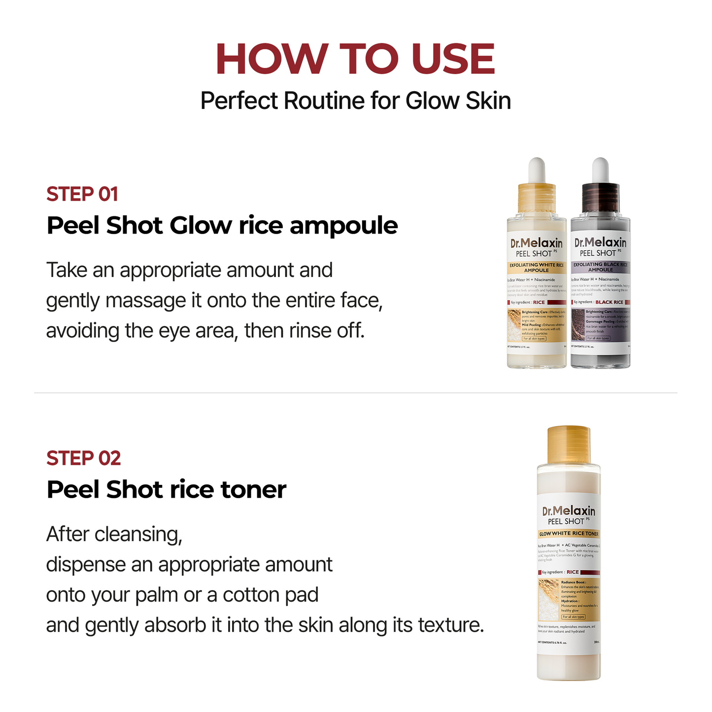 Rice Glow Toner Exfoliating Skin Brightening Treatment