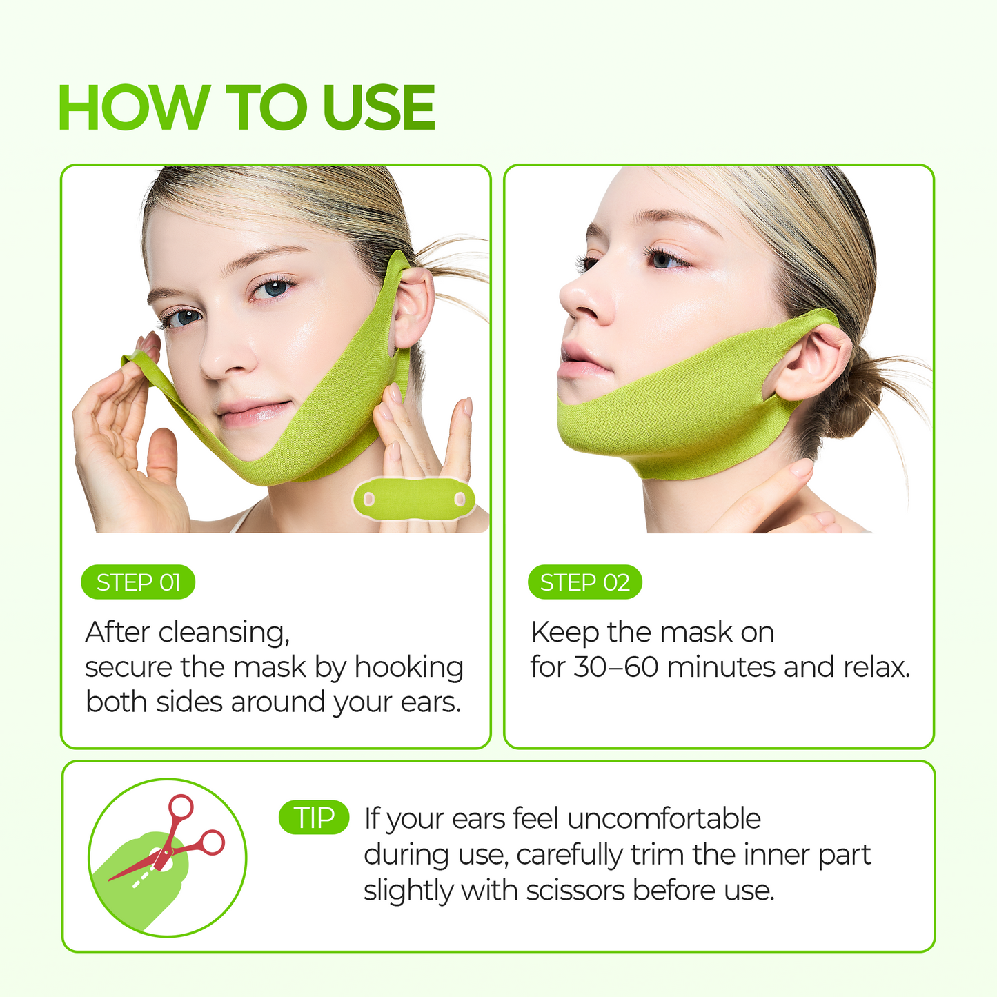 V Lifting Face Slimming Band Chin Strap 4 Pack