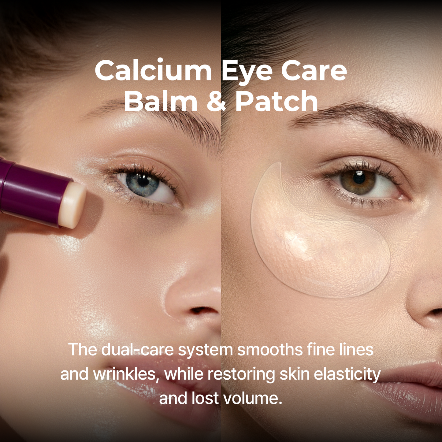 Calcium Volume Lip Balm and Eye Patches Set